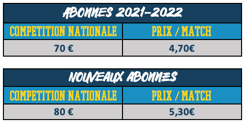Le lancement de la campagne d’abonnement de la saison 2022-2023 débutera le 13 juin 2022