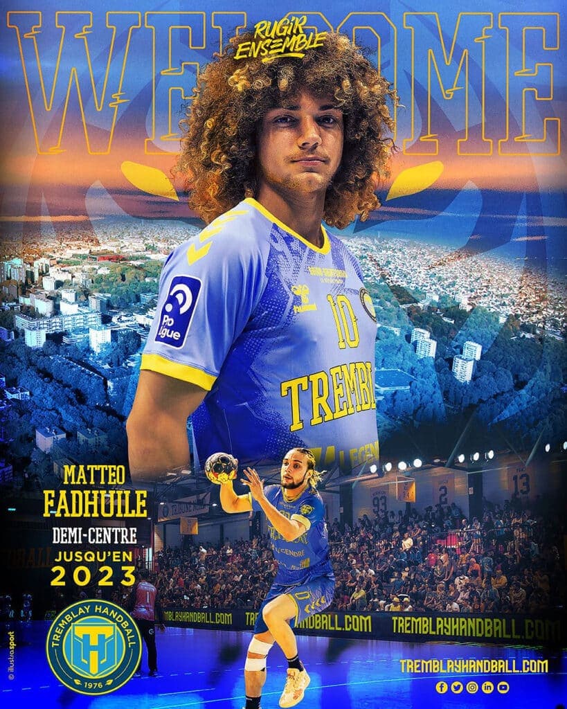 Matteo Fadhuile nouveau demi-centre du Tremblay Handball jusqu'en 2023