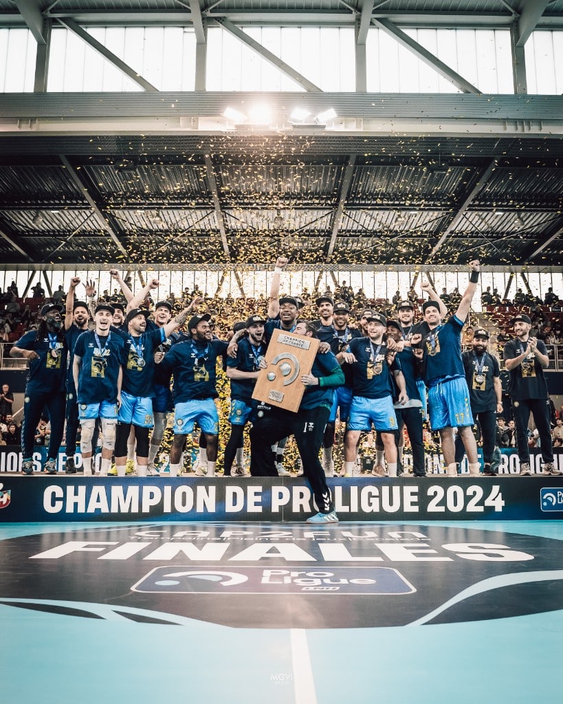 Tremblay Handball champion de Proligue 2024 sur le podium
