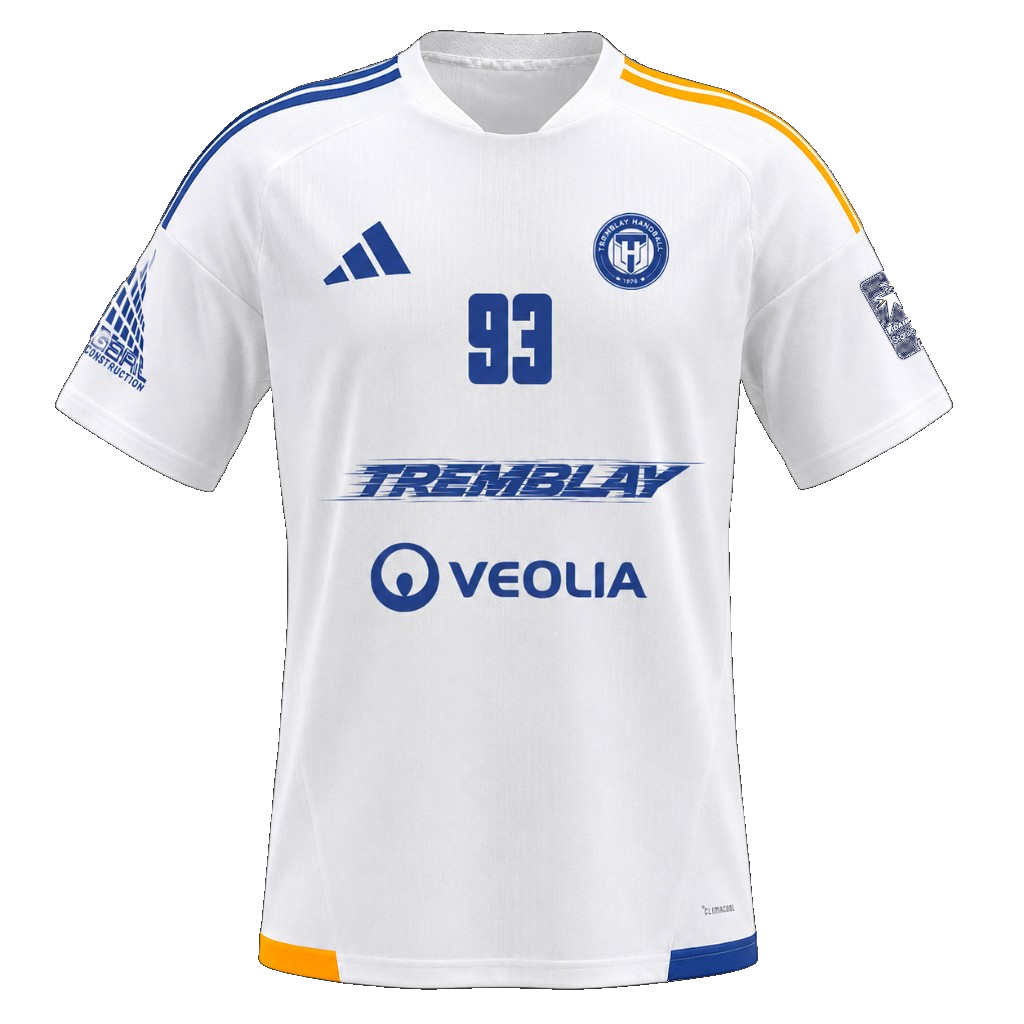 Maillot extérieur adulte Tremblay Handball saison 2026/2027